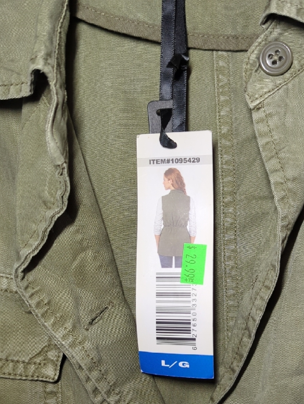 Buffalo David Bitton Olive Utility Vest - Picture 6 of 7
